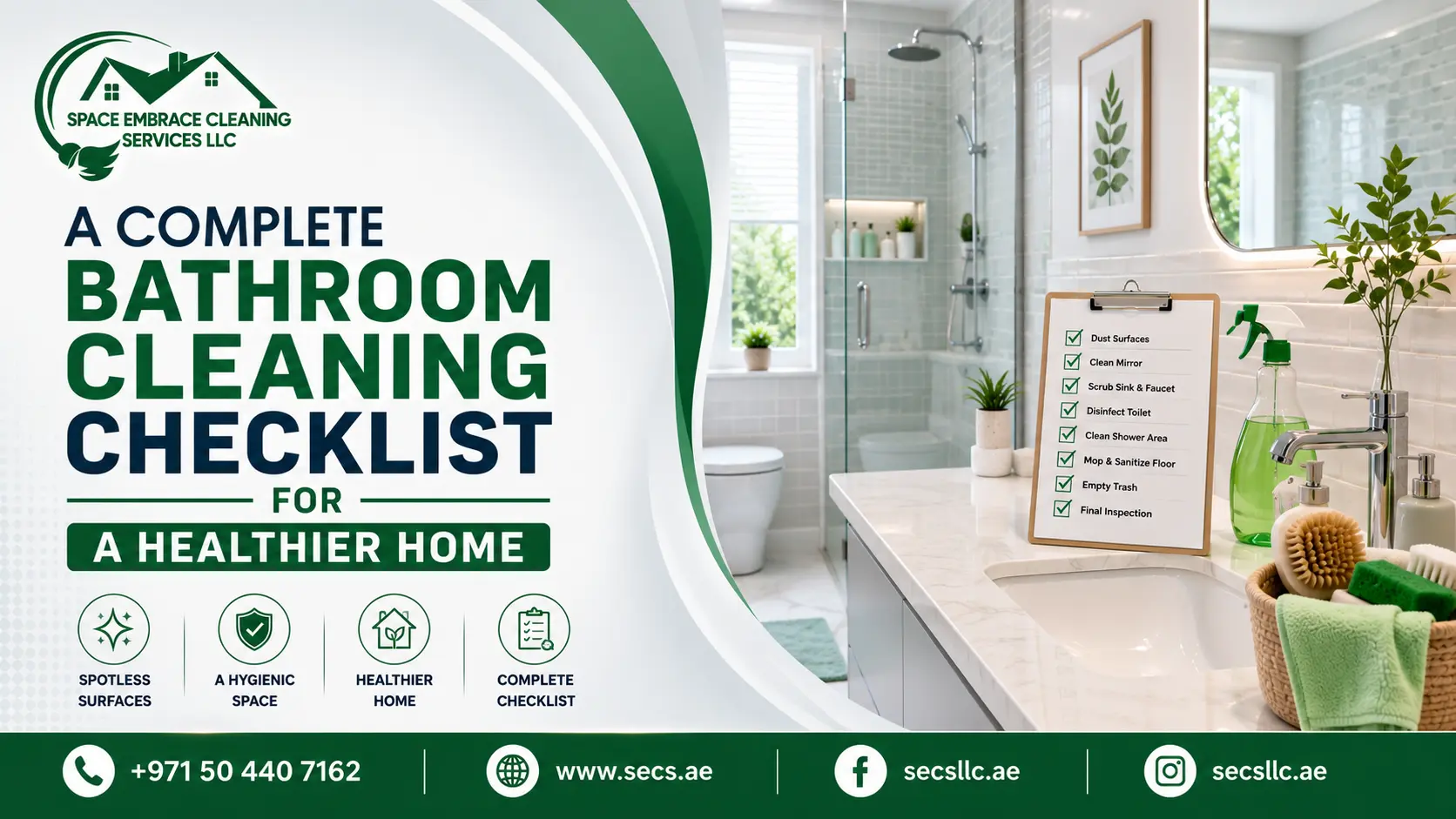 A COMPLETE BATHROOM CLEANING CHECKLIST FOR A HEALTHIER HOME