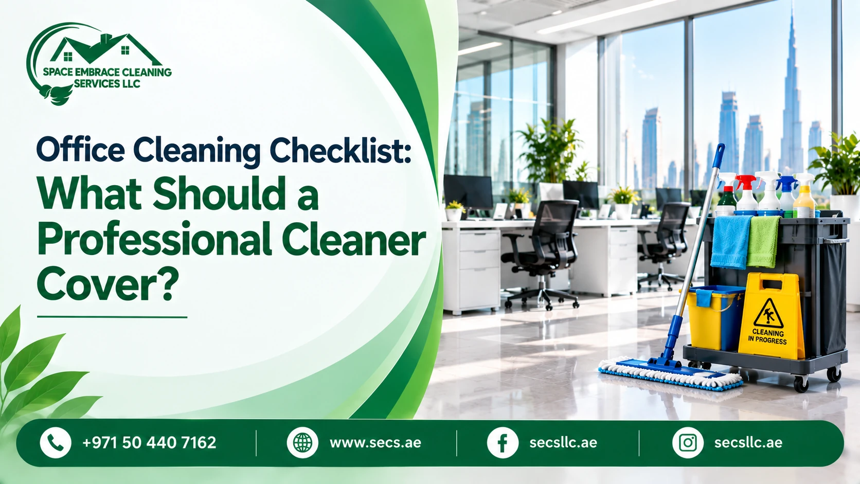 Office Cleaning Checklist: What Should a Professional Cleaner Cover